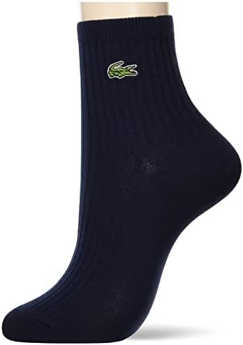 LACOSTE ONE PIECE Logo Socks 靴下 ブラック ① LACOSTE｜クロックエンブレム1*1リブニットソックス | Rakuten